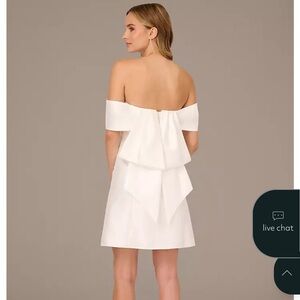 Adrianna Papell White Strapless Dress